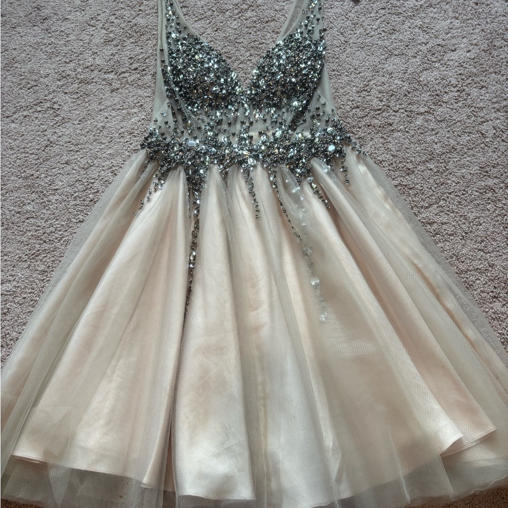 Gianni Bini Cream Sequin Dress